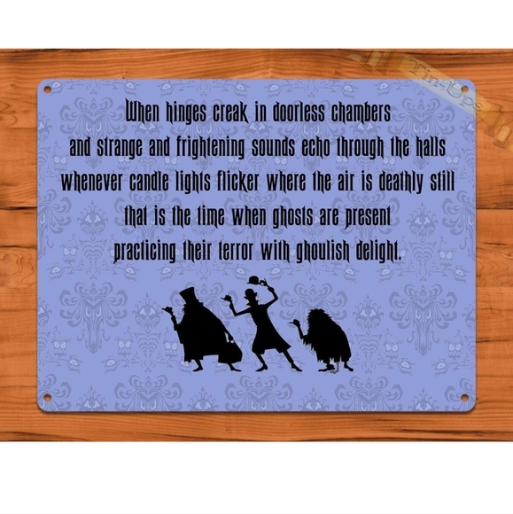 Various Disney Haunted Mansion metal 8x12 signs.  Please ask before choosing 1 - Picture 6 of 7